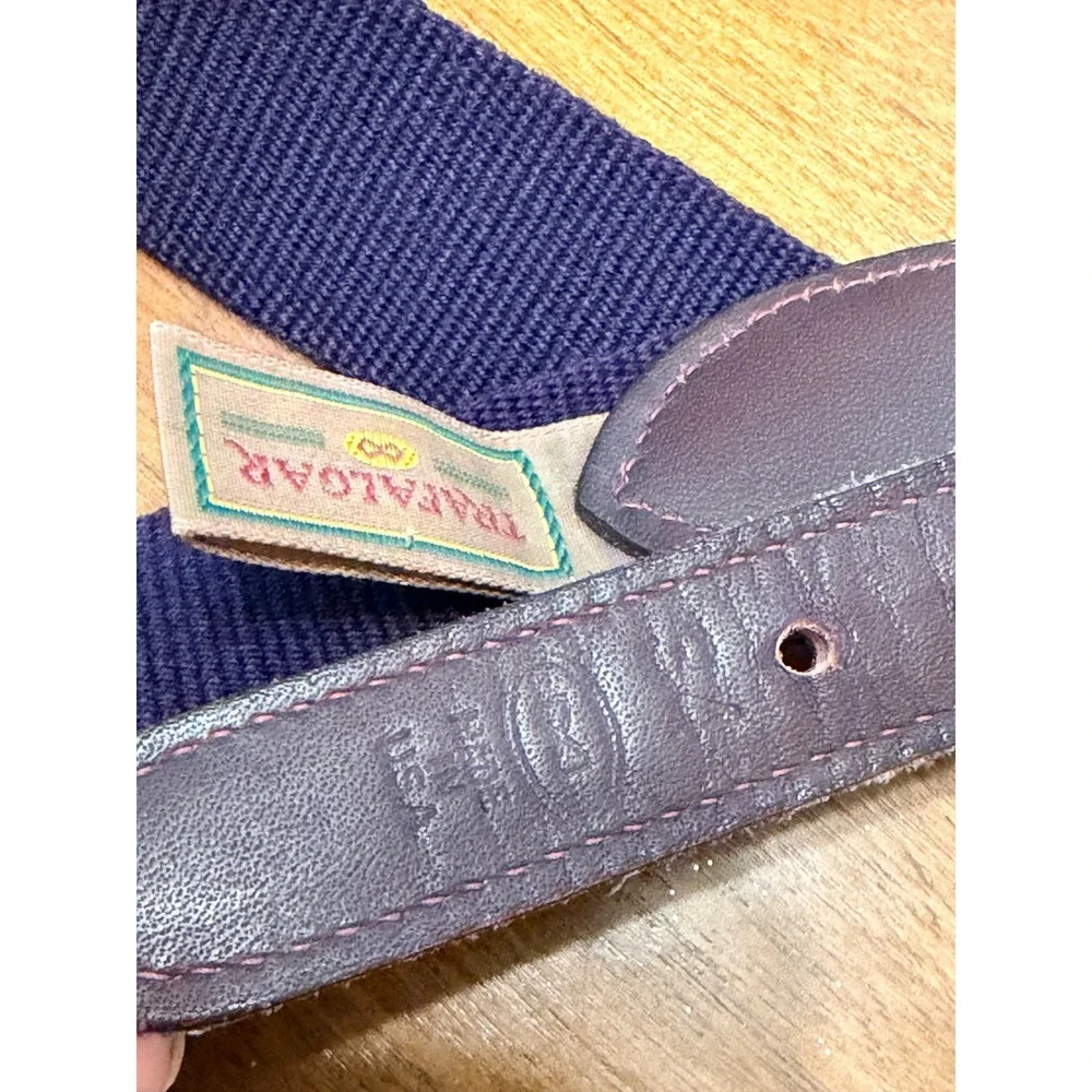 Trafalgar Womens Canvas Leather Belt Brass Buckle Dark‎ Purple Size 34